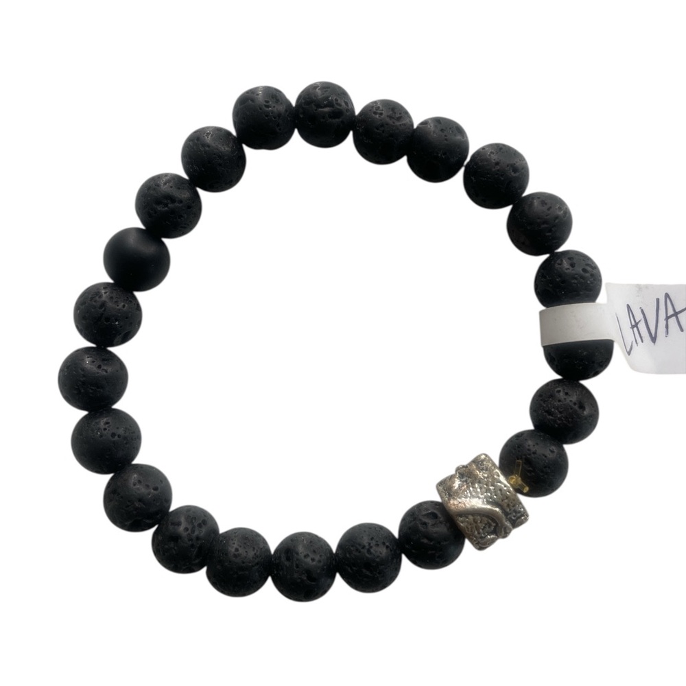 Black Lava Gemstone Bracelet